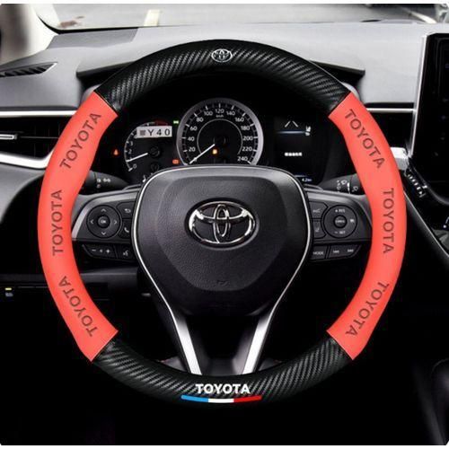 Toyota Premium Anti-Slip Steering Wheel Cover – Carbon Fiber Texture