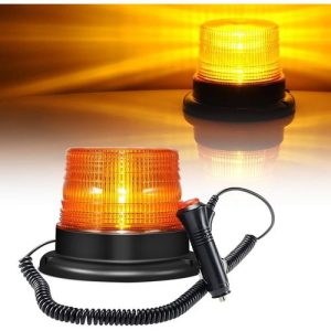 Magnetic Amber LED Emergency Warning Strobe Light – 48 LED Safety Beacon