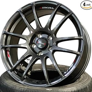 Lenso Venom-5 Performance Alloy Wheel Set 18x8 ET37 5x114.3 – Hyper Dark Finish
